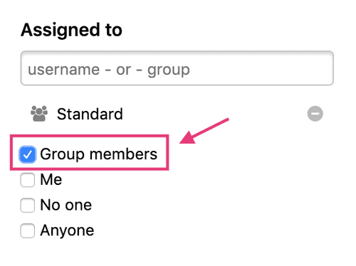 group members filter